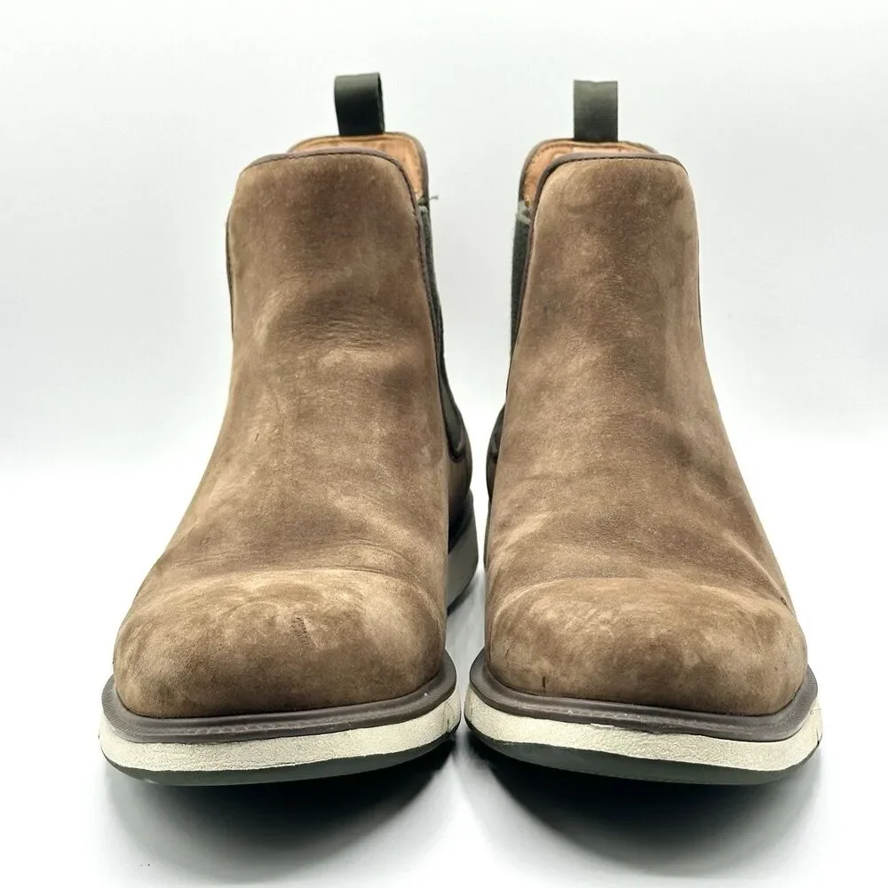 SWIMS Chelsea Boots Mens 11 Brown Suede Waterproof Slip On Ankle Shoes EU 44